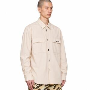 Nanushka Oversized Jorn Heavy Poplin Shirt Fits Like a Large Creme Size S NWT